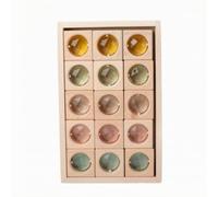 harayaa Bloques Sensoriales Construcción para Niños con 15 Piezas Acrílico Claro y Banja Exploración Color y Luz para Estimular Habilidas Motoras, 15PCS Macaron Gem