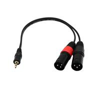 harayaa Cable de Conexión de 3,5 Mm Estéreo de 1/8 "a Doble Macho XLR Splitter para,