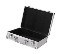 harayaa Caja de almacenamiento de equipo de Estuche de transporte de carcasa dura, maletín de mano impermeable, caja de herramientas, caja organizadora de, Plata