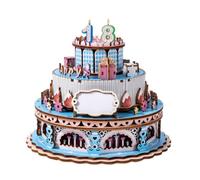 harayaa Caja Música con Forma Pastel Cumpleaños sin Baterías Caja Música con Mecanismo Cuerda Exquisita para Niños,