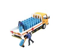 harayaa Camión Cisterna Ciudad Modelo de Juguete Camión de Gas Miniatura Diecast Figura de Vehículo Decorativo de Aleación Réplica Detallada