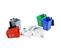 harayaa Camión de Basura de Juguete, Juguete Educativo Temprano de Reciclaje con 108 Tarjetas para Clasificar La Basura, Gestión de Residuos para Niñas, Niños, Grande