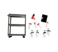 harayaa Carro de Herramientas, Modelo a Escala 1:18, Pieza de Coleccionista, Obra de Arte, Escultura en Miniatura de Dos Pisos de Un Mecánico, Estilo D