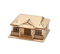 harayaa Casa de Madera 3D, Rompecabezas DIY, colección Juvenil, Diorama, Regalo de cumpleaños, Kit de Modelo de Madera sin Pintar, 1 Nivel