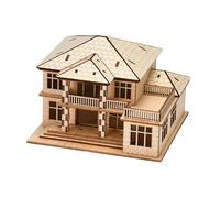 harayaa Casa de Madera 3D, Rompecabezas DIY, colección Juvenil, Diorama, Regalo de cumpleaños, Kit de Modelo de Madera sin Pintar, 2 Niveles
