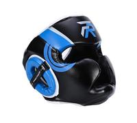 harayaa Casco de Boxeo, Protección para La Frente Y Los Oídos, Protección Facial Completa, Equipo de Protección para Entrenamiento, Azul l