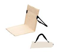 harayaa Cojín para Asientos de Playa con Bolsa de Transporte Cojín Acolchado Cojín para Silla Plegable Silla de Piso con Respaldo para Patio Mochilero Césped, Khaki