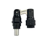 harayaa Conector de Red de Pesca Plegable Adaptador Acoplador para Caña Auxiliar Robusta y Cierre Giratorio con Agarre Rosca 12 Mm Adecuado para Equipos Roscados y Salidas Frecuentes