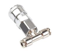 harayaa Conector neumático de 3 vías para equipos de limpieza en vehículos, Metal