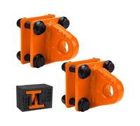 harayaa Conjunto de 2 anillos en D con soporte y placa para remolque de vehículos, Naranja