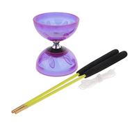 Harayaa Diabolos de Embrague de Triple Rodamiento - Diabolo de 13cm con Cuerda de Metal - Juego Tradicional de Juguetes Chinos Clásicos - Diabolo Extra - 10,5cm, Púrpura