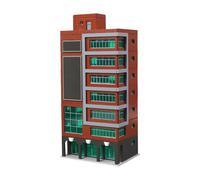 harayaa Edificio en Miniatura de Modelo de Edificio Moderno Modelo de Ciudad de Arquitectura en Miniatura Kit de Bricolaje Hecho de Material PP Duradero, Rojo