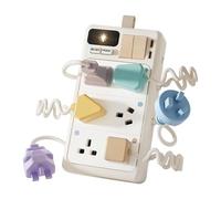 harayaa Enchufe Sensorial Interactivo con Sonido y Luz, Juguetes Montessori, Tablero de Actividades para Niños, Regalos del Día de los Reyes Magos