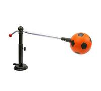 harayaa Equipo de Entrenamiento de Fútbol Set de Práctica de Golpes Soporte de Suelo con Sujeción por Ventosa Brazo Extendido con Esfera Estructura de Hierro, Naranja