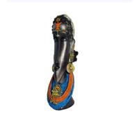 harayaa Estatua Decorativa para el Hogar Escultura Africana Cabeza Bustos Figura Adorno Resina con Hechura Artesanal Acabado Mate con Relieves Base, 16 10 34CM, Style to 2