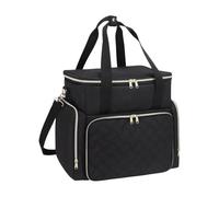 harayaa Estuche organizador de de uñas, con capacidad para 96 botellas, grande, portátil, para viaje, para guardar de secador de, Negro