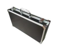 harayaa Estuche para micrófono, caja organizadora para fiestas y canto, caja de instrumentos resistente y espaciosa, Negro