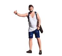 harayaa Figura de la Calle a Escala 1:64, Figura pequeña para Mesa de Arena, Man Taking a Taxi