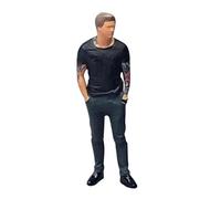 harayaa Figura en Miniatura a Escala 1/64 de Diminutas, Modelo en Miniatura de Resina Hecho a Mano, Artesanía Decorativa Realista, Adecuada para MICR, Negro