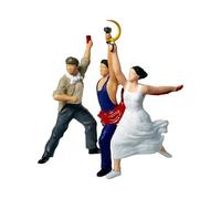 harayaa Figuras a Escala 1/64 de pintadas, Grupo Cultural, Personajes en Miniatura, Masculinos y Femeninos, para Accesorios de películas,