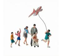 harayaa Figurita de Escena de Primavera Miniatura Resina Escena Exterior con Cometa Efecto Dinámico Base Auxiliar Adecuada para Colecciones Fotografía de Bodegón Jardines Interiores Oficina