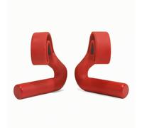 harayaa Fitness Grip Handle Empuñaduras de Tracción Asas de Levantamiento Ganchos de Gimnasio Accesorios de Fuerza Sujeción Segura con Almohadilla Interior en, Rojo, Modelo De Ángulo De 45°