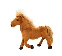 harayaa Funda de Almohada Decorativa de Peluche de Caballo, Muñeco Suave Y Cómodo para Fiestas Temáticas, Regalo de Cumpleaños Y Decoración Del Hogar Y El Dor, Dark Brown