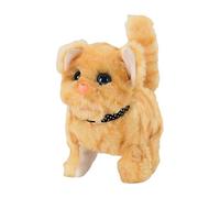 harayaa Gato Electrónico Juguete Peluche Robot Suave Que Anda Imitando con Batería Adecuado Diversión Familia, Amarillo