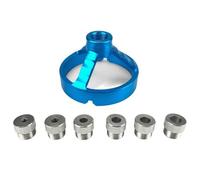 harayaa Guía de Taladrado para Carpintería con Plantilla de Guía Alineador de Taladro Soporte Estable Vertical Armazón Metálico Acabado Anodizado con, Azul