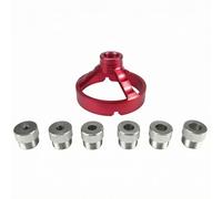 harayaa Guía de Taladrado para Carpintería con Plantilla de Guía Alineador de Taladro Soporte Estable Vertical Armazón Metálico Acabado Anodizado con, Rojo