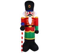 harayaa Inflable Figura Decorativa para Jardín y Terraza Adorno Hinchable Decoración Navideña Exterior Escultura Festiva Poliéster Resistente Montaje Fácil, 2.4m, 胡桃士兵