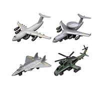harayaa Juguete de Metal con Forma de Avión de de 4 Piezas, Modelo de Retroceso, de Aleación, para Niños Y Niñas, Ideal para Decoración del Hogar Y La, Cuadro