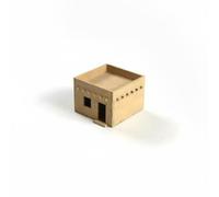 harayaa Maqueta de Edificio en Miniatura 1 72 Kit de Montaje Manual Edificación Histórica Diorama de Oriente Madera Personalizable y Adecuada para, Building A