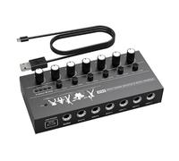 harayaa Mezclador de Línea Portátil con Bajo Ruido Y Control de Volumen Independiente para Djs Músicos Y Grabaciones en Estudio O Escenarios, 6 Canales