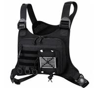 harayaa Mini Bolso Cruzado Impermeable Ligero table, Bolso Pecho para Hombre con Arnés Tipo Chaleco, Compacto, Running, Uso Diario, Corredores
