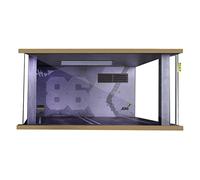 harayaa Mini Estacionamiento Modelo Automóvil 1/18 Maqueta Diorama Escena Garaje Edificio Simulación Madera Acrílico Adecuado Colección Oficina Decoración Esc, 86 Pared Gris