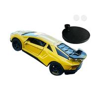 harayaa Mini Modelo de Coche, Accesorios para Automóviles 1:64, Vehículo Universal, Y Seguimiento, Derrape, Decoración Dinámica de Consola Central, Amarillo