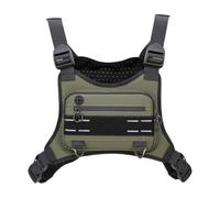 harayaa Mochila Pecho Neopreno Bolsa Deportiva Impermeable Correa Ajustable Compartimientos Compactos Resistente Adecuada para Running Ciclismo Camping Activ, Verde