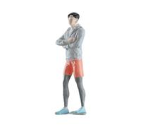 harayaa Modelo de Minifigura a Escala 1:64, Figura de Simulación, Estatua Realista para Salón de Té, Deportista