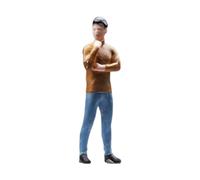 harayaa Modelo de Minifigura a Escala 1:64, Figura de Simulación, Estatua Realista para Salón de Té, Hombre Pensante