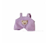 harayaa Muñeca Figurita Mono Peto Ropa con Tirantes Cuadros Vestimenta Textil Antibolitas Suave Resistente Ajuste 10cm Adecuada para Coleccionistas Sesiones de Fotos Exhibición , Morado