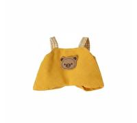 harayaa Muñeca Figurita Mono Peto Ropa con Tirantes Cuadros Vestimenta Textil Antibolitas Suave Resistente Ajuste 10cm Adecuada para Coleccionistas Sesiones de Fotos Exhibición , Amarillo