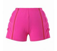 harayaa Pantalones Acolchados para Patinaje sobre Hielo con Protección Reforzada Ajuste y Cierres Laterales Adecuados para Práctica Deportiva Entrenamiento de Habilidades Uso , Rosa Rojo , S