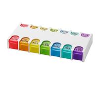harayaa Pastillero organizador, moderno, portátil, con 14 compartimentos, desmontable, para viaje, para casa, oficina y viajes.