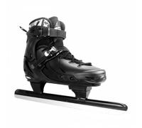 harayaa Patines para Hielo para Hombres Zapatos de Patinaje con Forro Removible y de Hebilla Rápida Cómodos y Seguros Adecuados para Adultos Formación Pista de Hielo, Negro, 30-33