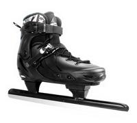 harayaa Patines para Hielo para Hombres Zapatos de Patinaje con Forro Removible y de Hebilla Rápida Cómodos y Seguros Adecuados para Adultos Formación Pista de Hielo, Negro, 42-45