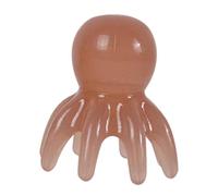 harayaa Peine de masaje de cabeza con acupresión, cómodo agarre, portátil, ergonómico, para hombres y mujeres, bonito cepillo de masaje para el cuero, Marrón Claro