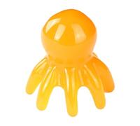 harayaa Peine de Masaje de Pulpo, Herramienta Portátil para Meridianos, Masajeador de Cuero Cabelludo para Oficina, Hombros, Brazos, Espalda, Piernas Y Pies, Amarillo