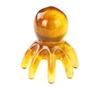 harayaa Peine de Masaje de Pulpo, Herramienta Portátil para Meridianos, Masajeador de Cuero Cabelludo para Oficina, Hombros, Brazos, Espalda, Piernas Y Pies, CafÉ