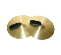 harayaa Platillo de Percusión de Latón Plato Cimbal Par Instrumento Manual con Brillo Visual y Control Estable Adecuado para Bandas Ensayos Diarios Actuaciones Teatrales, 16 Pulgadas